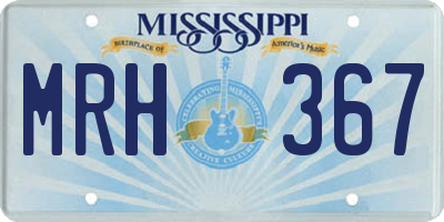 MS license plate MRH367