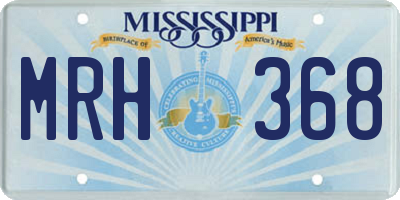 MS license plate MRH368
