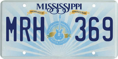 MS license plate MRH369