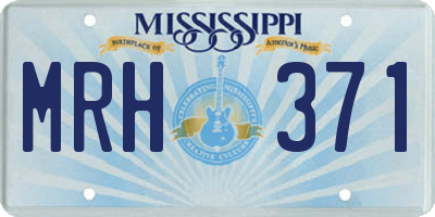 MS license plate MRH371