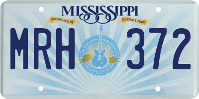 MS license plate MRH372