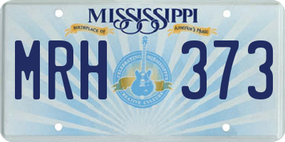 MS license plate MRH373