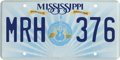 MS license plate MRH376
