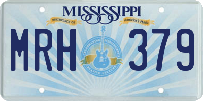 MS license plate MRH379
