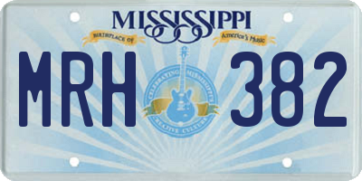 MS license plate MRH382