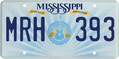 MS license plate MRH393