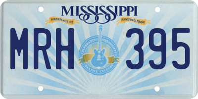 MS license plate MRH395