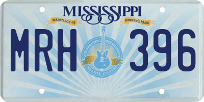 MS license plate MRH396