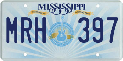 MS license plate MRH397