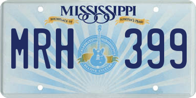 MS license plate MRH399