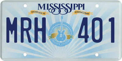MS license plate MRH401