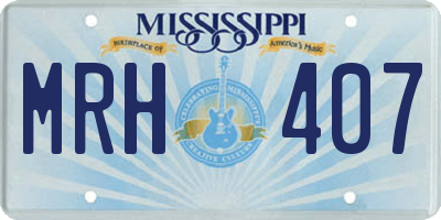MS license plate MRH407