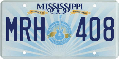 MS license plate MRH408