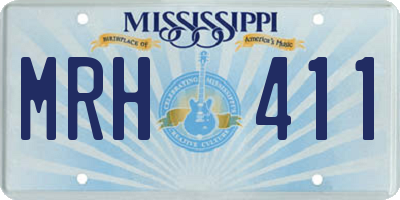 MS license plate MRH411