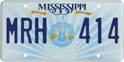MS license plate MRH414