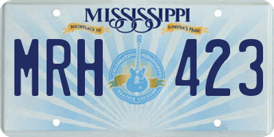MS license plate MRH423