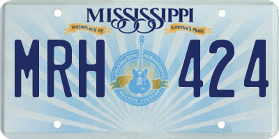 MS license plate MRH424