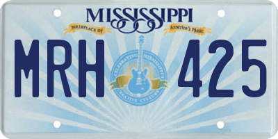 MS license plate MRH425