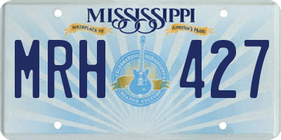 MS license plate MRH427