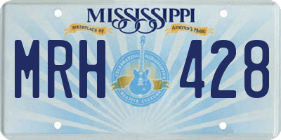 MS license plate MRH428