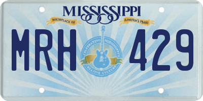 MS license plate MRH429