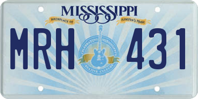 MS license plate MRH431