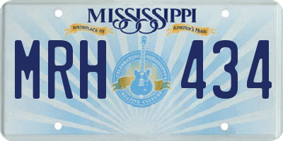 MS license plate MRH434