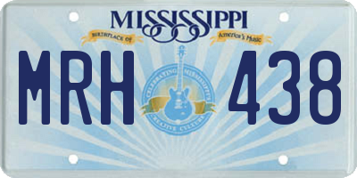 MS license plate MRH438