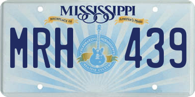MS license plate MRH439