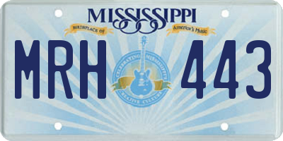 MS license plate MRH443
