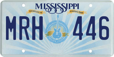MS license plate MRH446