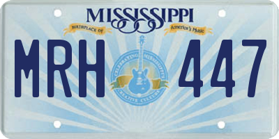 MS license plate MRH447