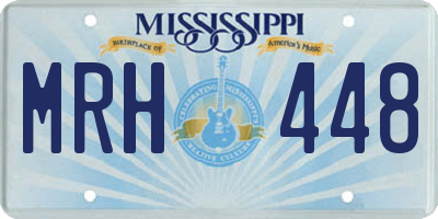 MS license plate MRH448