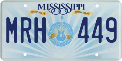MS license plate MRH449