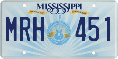 MS license plate MRH451