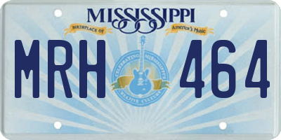 MS license plate MRH464