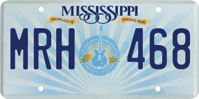 MS license plate MRH468