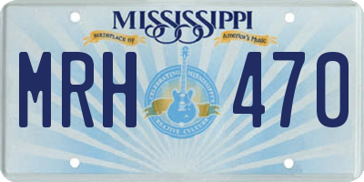 MS license plate MRH470