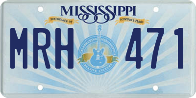 MS license plate MRH471