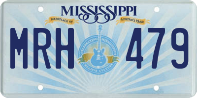 MS license plate MRH479