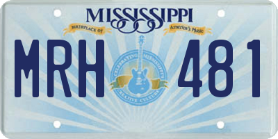 MS license plate MRH481