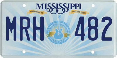 MS license plate MRH482