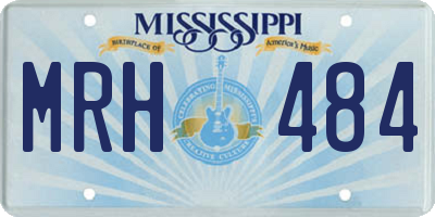 MS license plate MRH484