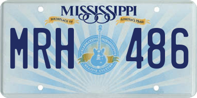 MS license plate MRH486