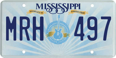 MS license plate MRH497