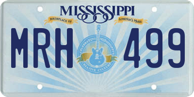 MS license plate MRH499