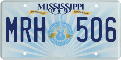 MS license plate MRH506