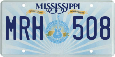MS license plate MRH508