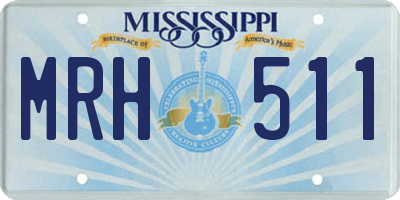 MS license plate MRH511