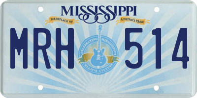 MS license plate MRH514